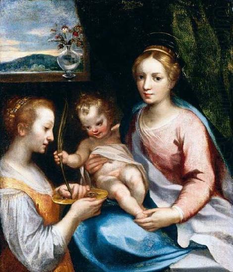 Francesco Vanni Madonna and Child with St Lucy china oil painting image